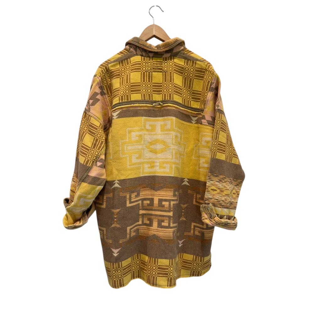 Free People Southwest Aztec Pullover Jacket Western Boho Ranch Shacket L - Picture 9 of 14